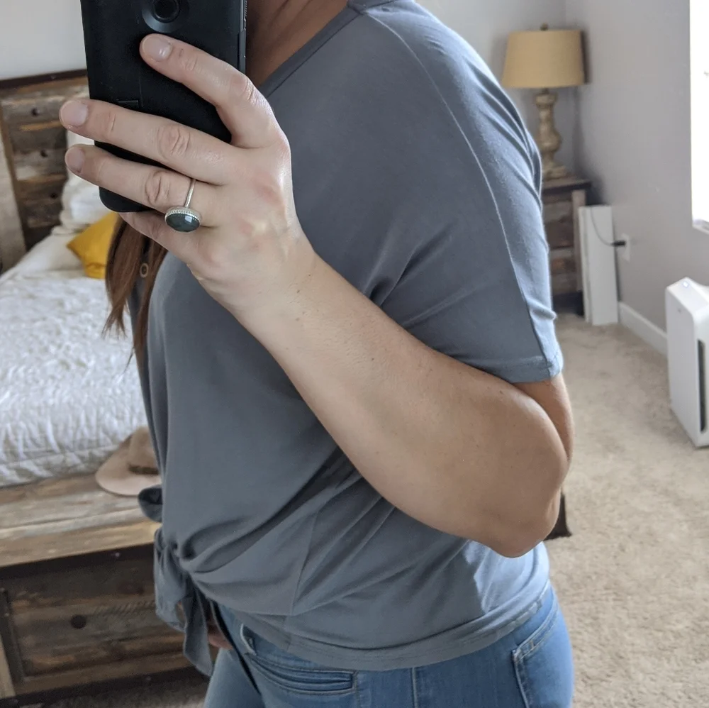 FINAL SALE 🆕🌿DRAPED BUTTON DOWN TOP🌿 - Picture 8 of 8